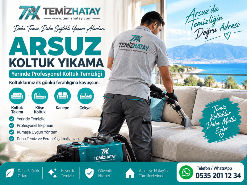 Arsuz koltuk yıkama ve yerinde profesyonel koltuk temizleme hizmeti