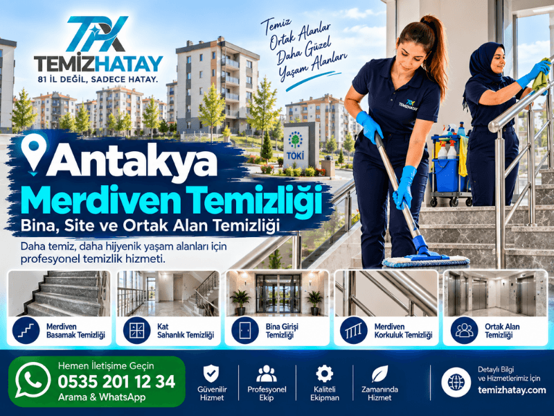 Antakya merdiven temizliği ve bina site merdiven temizliği hizmeti sunan TemizHatay