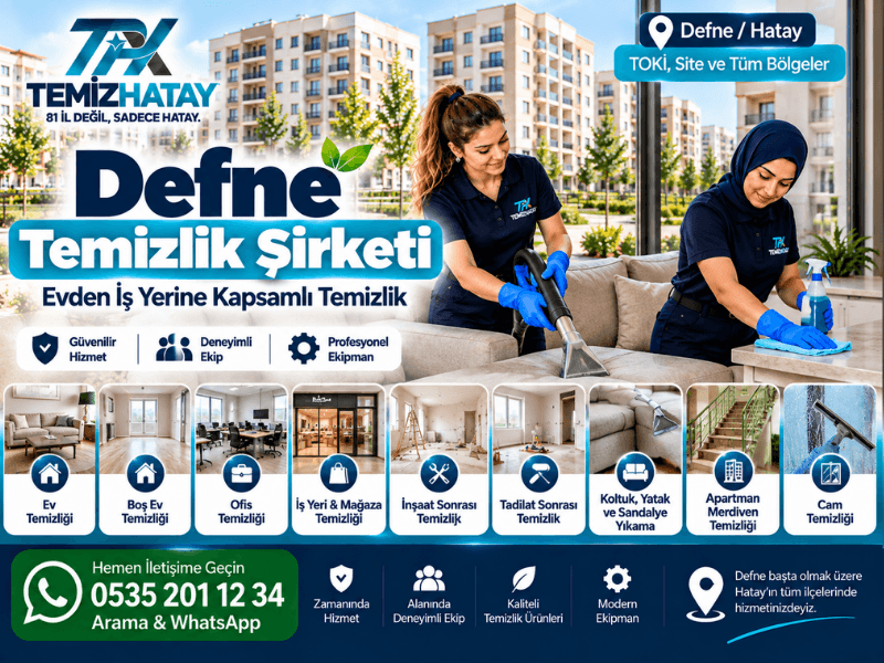 Defne temizlik şirketi TemizHatay temizlik hizmetleri