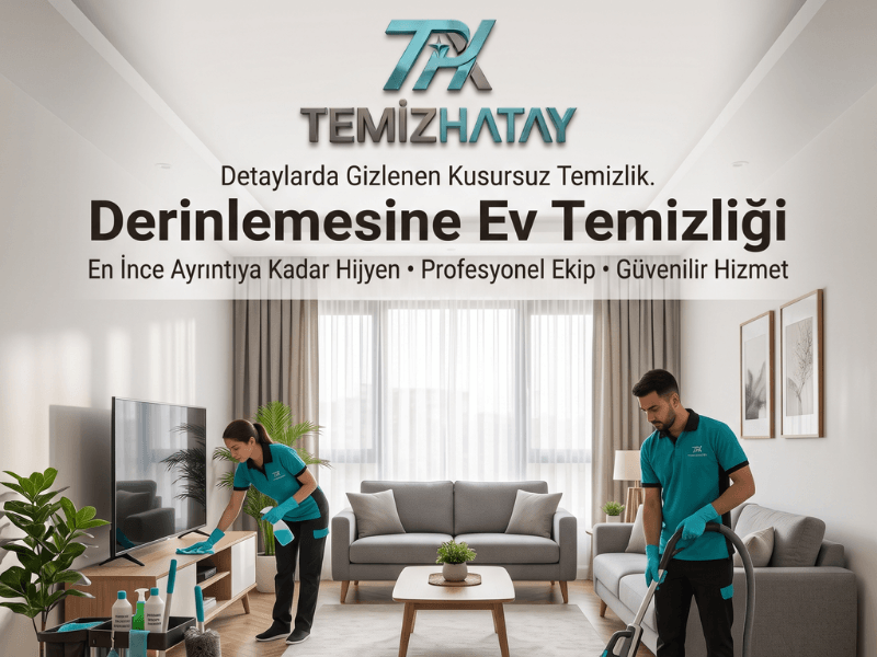 Hatay ev temizliği hizmetinde temizlenen modern ev iç mekanı