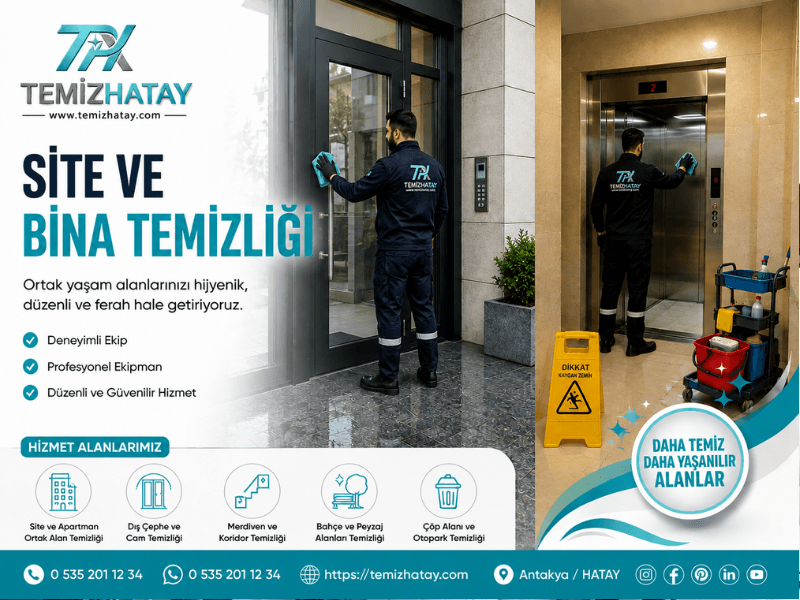 TemizHatay tarafından Antakya ve Hatay genelinde sunulan profesyonel apartman temizlik hizmeti.