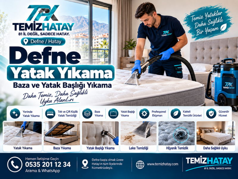 Defne yatak başlığı yıkama ve detaylı yatak temizliği